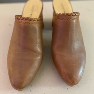 Lucky Brand Brown Leather Women's Mules - size 7.5